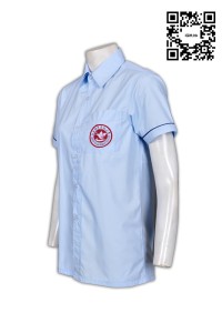 SU166 度身訂做校服恤衫 翻領恤衫設計選擇 胸袋繡花Logo恤衫 校服恤衫專門店 